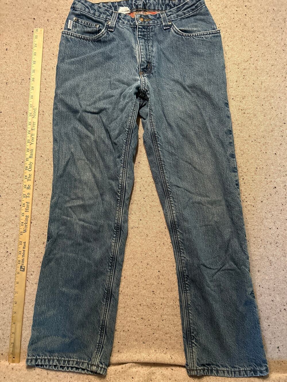Vintage Carhartt Flannel Lined Women's Jeans 30 x 29 Y2K Gorpcore Workwear